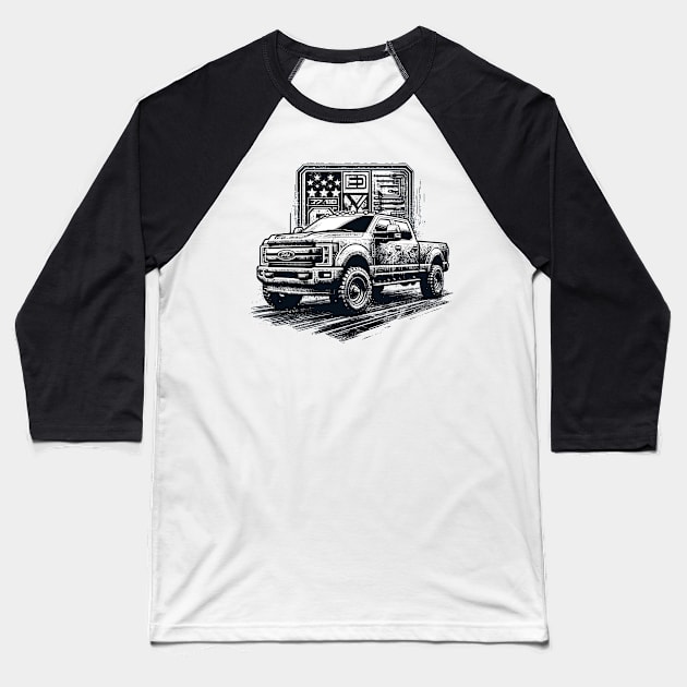 Ford F350 Baseball T-Shirt by Vehicles-Art